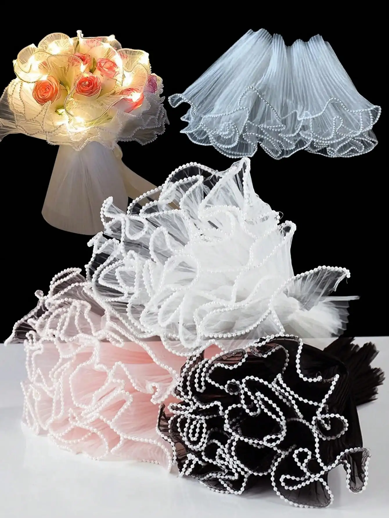 Ae Florist Supply - Papel de malla ondulado con borde