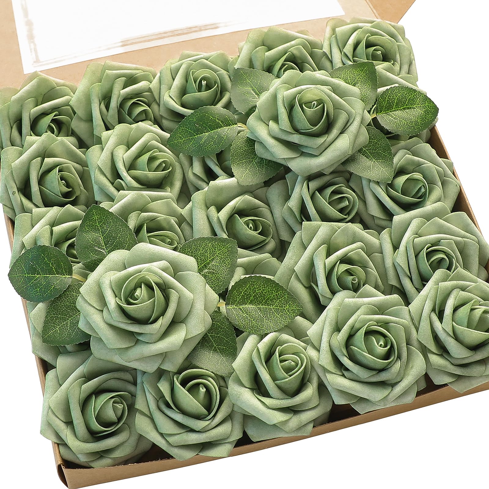 Florist Supply Bulk - Flores artificiales, 25 uds., rosas falsas