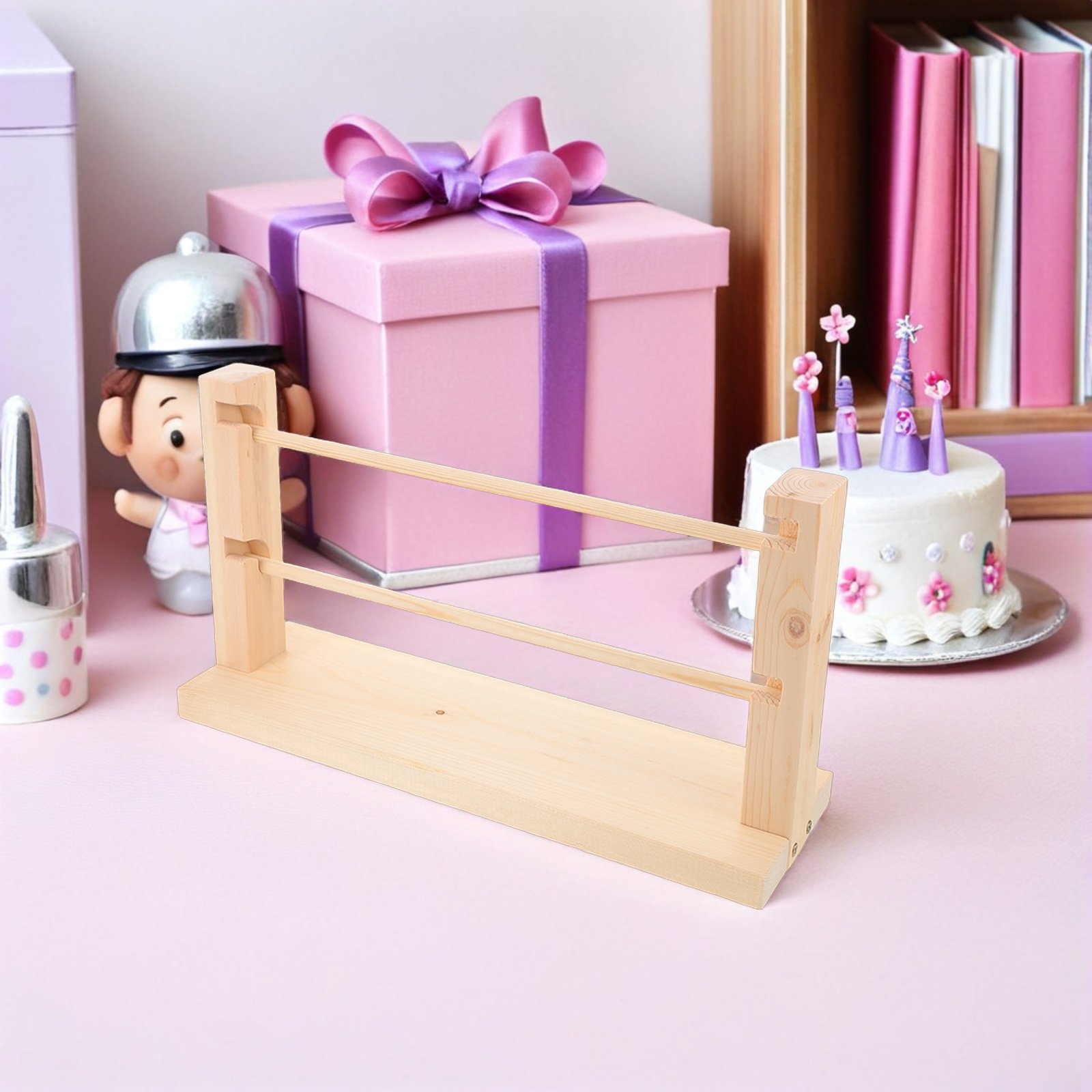 Florist Supply Ribbon - Organizador de Cintas de Madera de