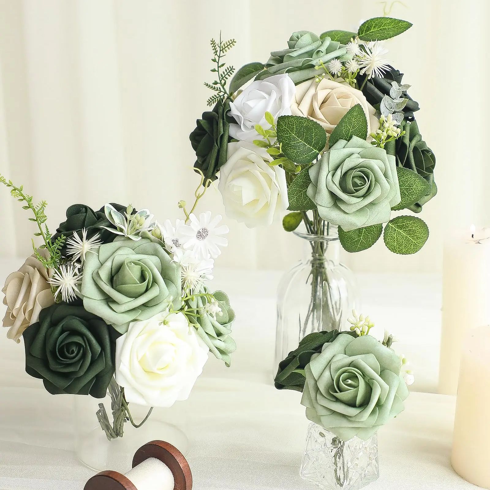 Flores artificiales, 25 uds.,  - Florist Supply Bulk reseña y precio