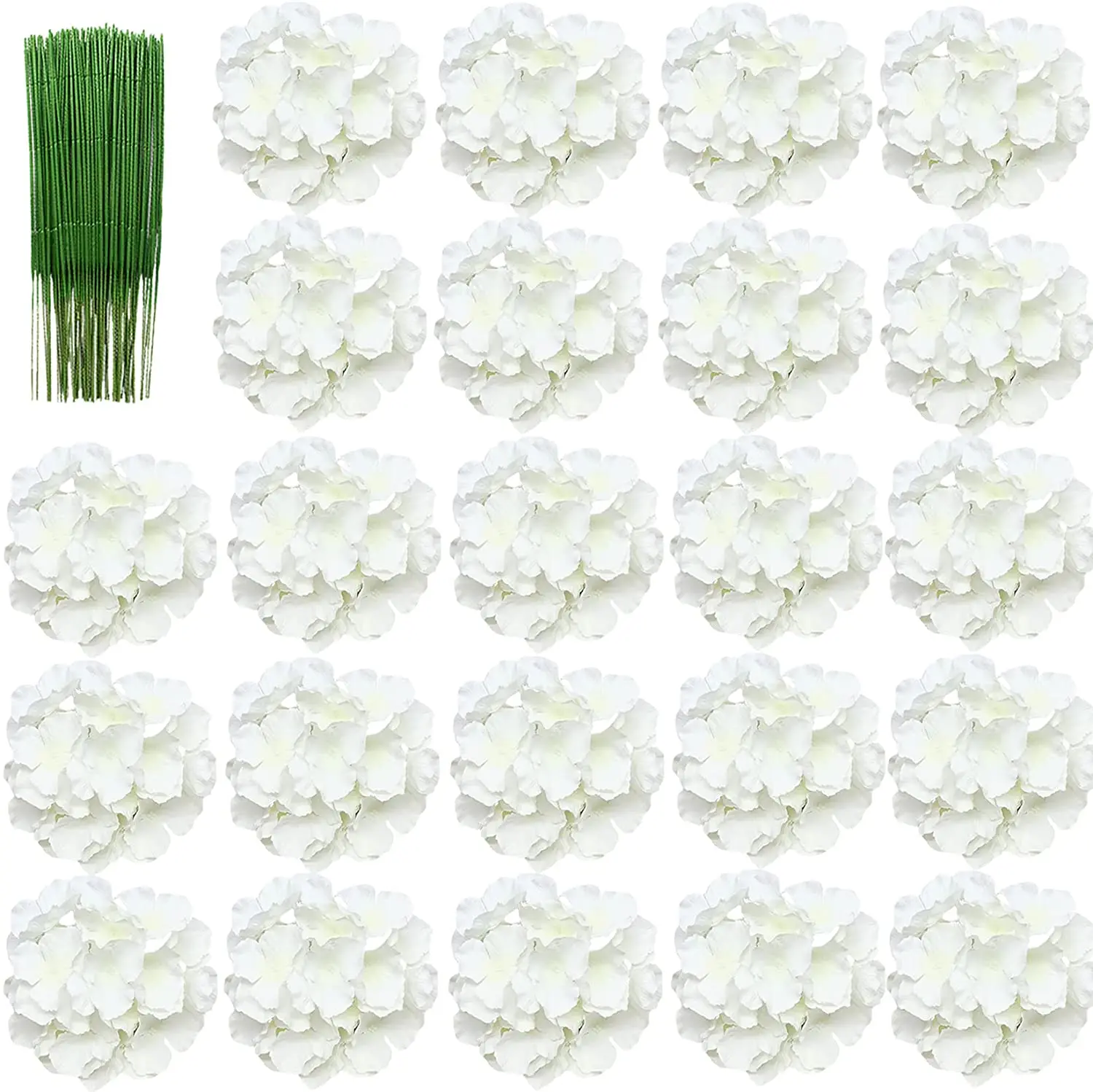 Cabezas de hortensia de seda g - Florist Supply Bulk reseña y precio