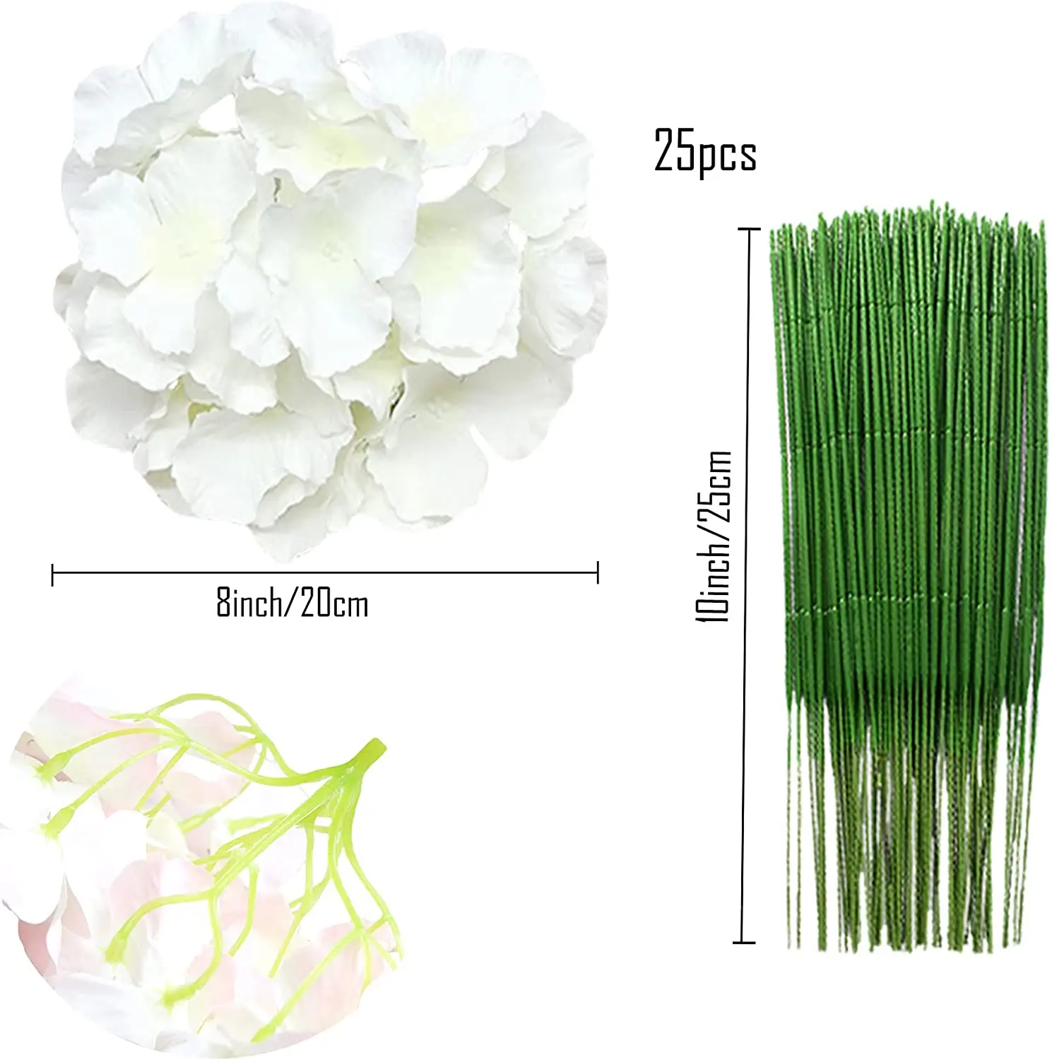 Cabezas de hortensia de seda g - Florist Supply Bulk reseña y precio