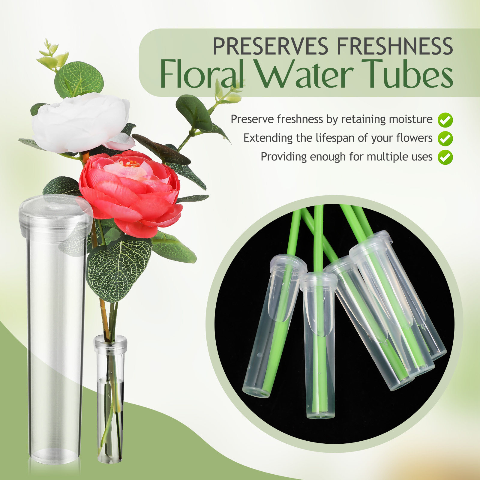 100 Tubos de Agua para Flores, - Supply For Florist reseña y precio